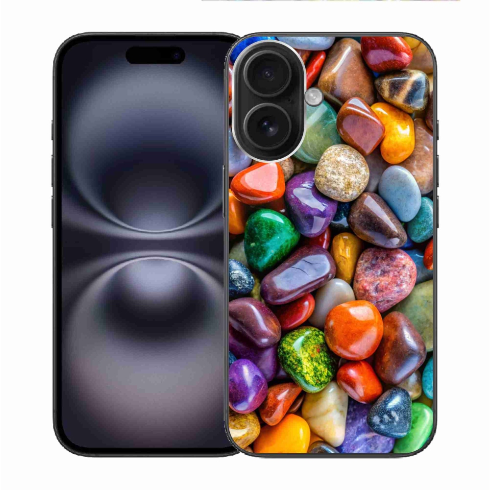 Gél borítás mmCase iPhone 16 készülékhez - színes strasszkövek