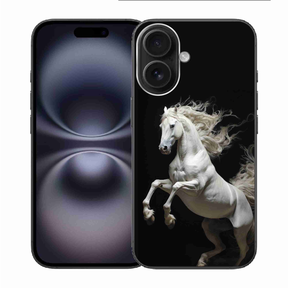 Zselés borítás mmCase iPhone 16-hoz - fehér ló 4