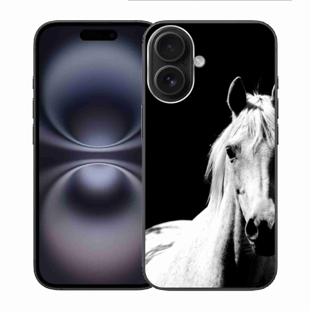 Zselés borítás mmCase iPhone 16-hoz - fehér ló 5