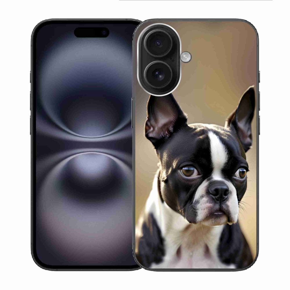 mmCase gél tok az iPhone 16-hoz – bostoni terrier
