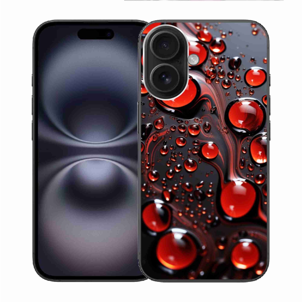 Zselés borítás mmCase iPhone 16-hoz - piros csepp 2
