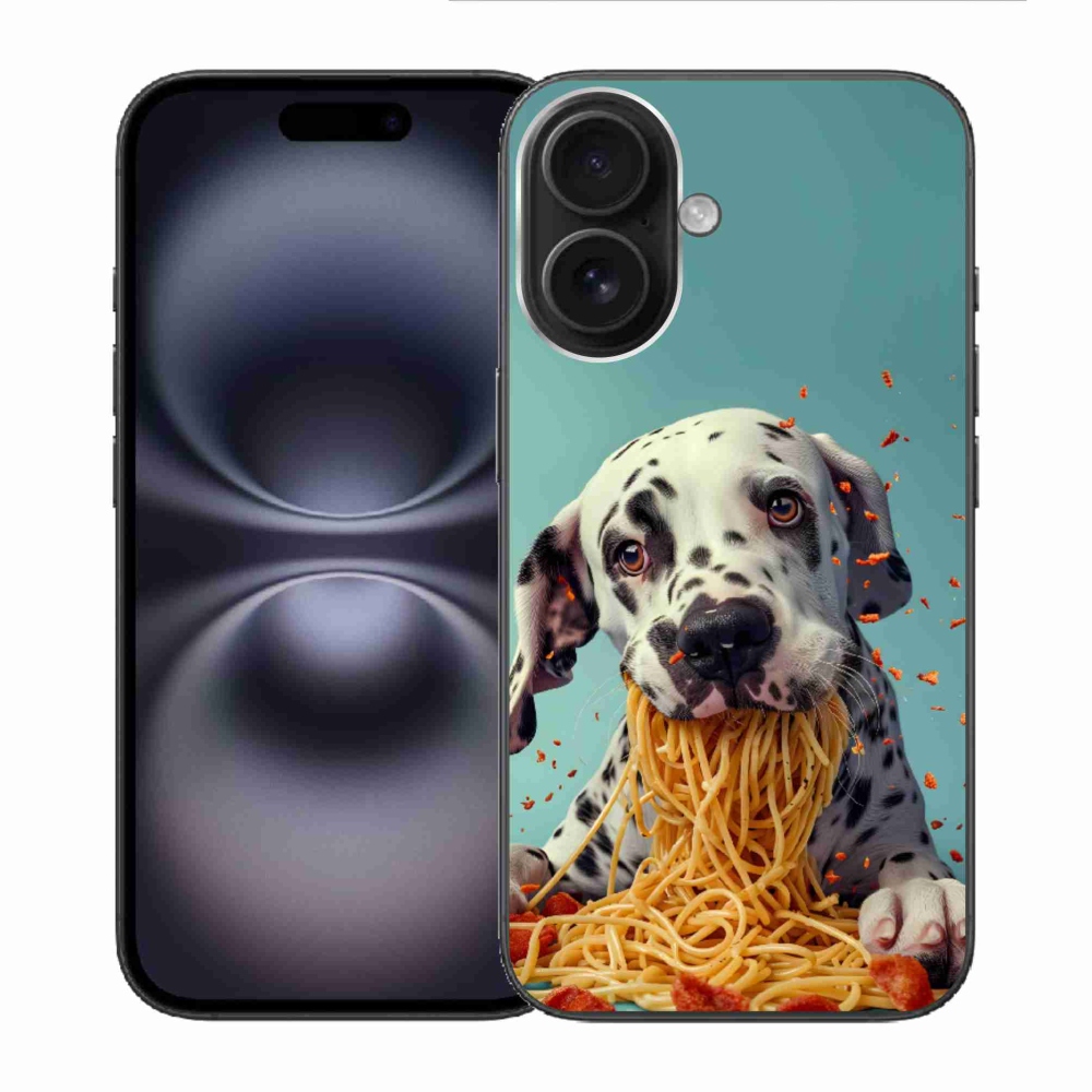 mmCase gél tok az iPhone 16-hoz – dalmát és spagetti