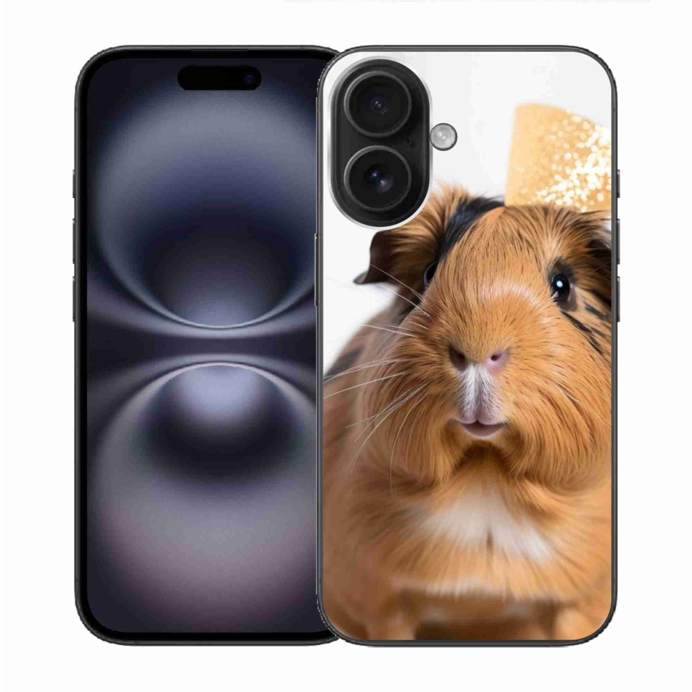 Zselés borítás mmCase iPhone 16 készülékhez - barna tengerimalac