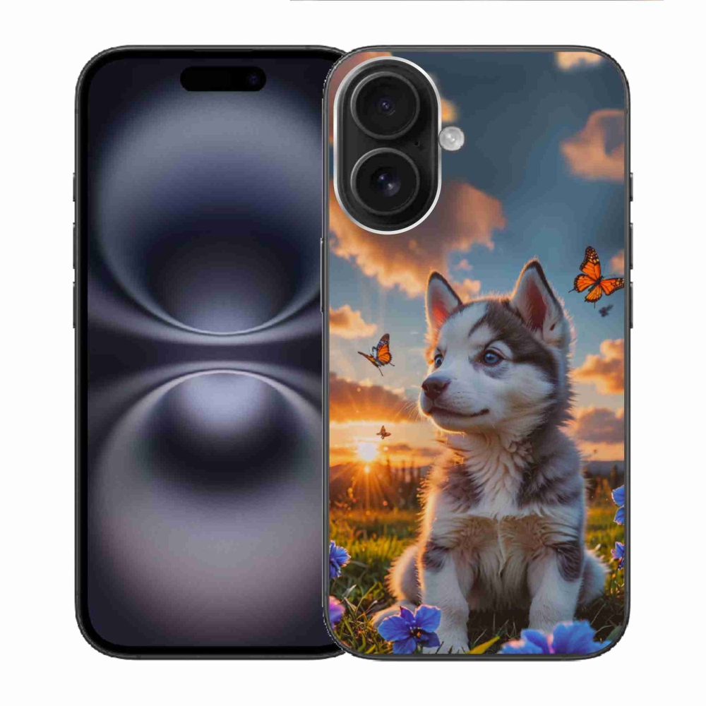mmCase gél tok az iPhone 16-hoz – husky naplementekor