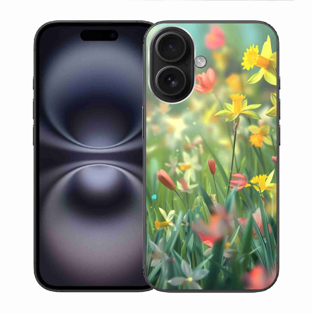 Gél borítás mmCase iPhone 16 készülékhez - tavaszi virágok