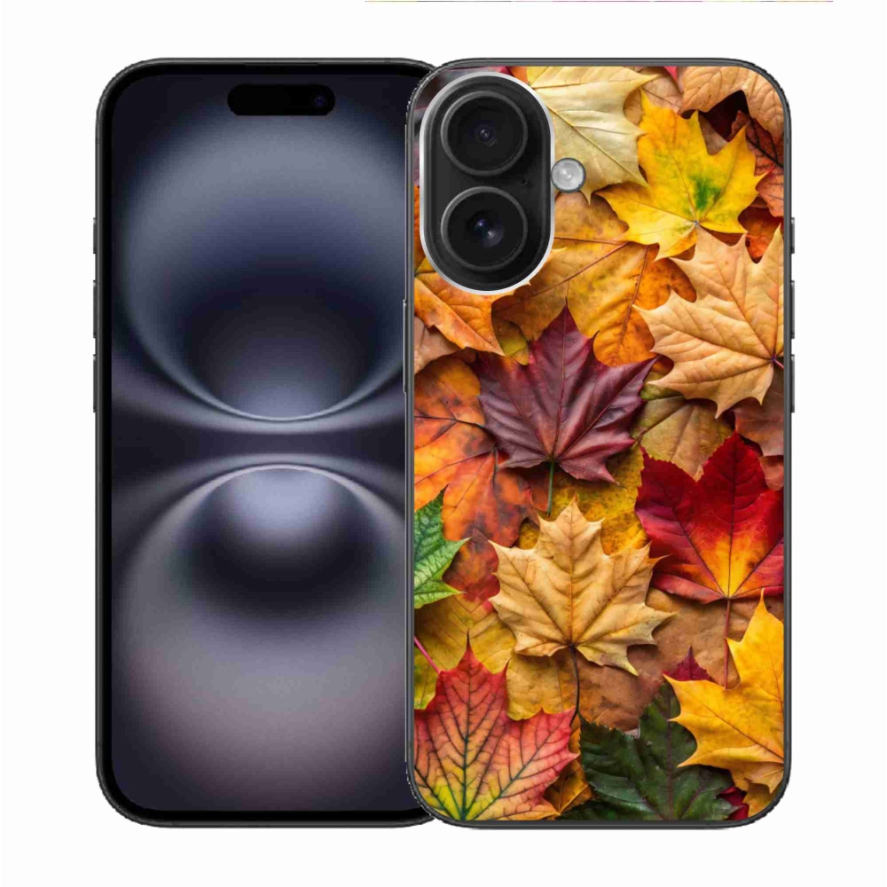 Zselés borítás mmCase iPhone 16 készülékhez - juharlevelek 2