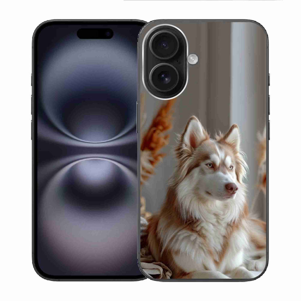 mmCase gél tok az iPhone 16-hoz – nyugodt szibériai husky