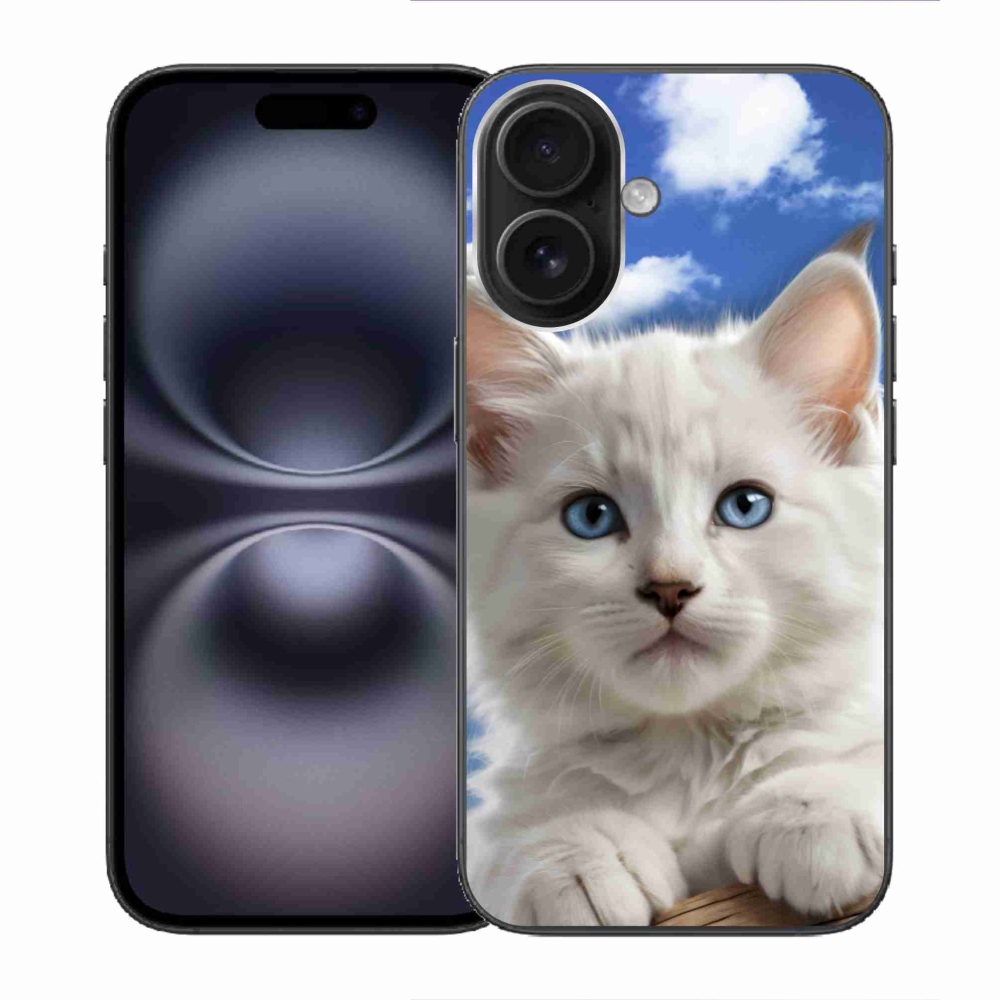 mmCase gél tok az iPhone 16-hoz – cica és felhők