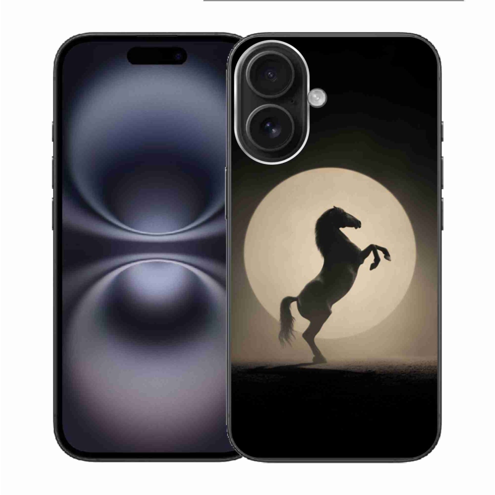 Zselés borítás mmCase iPhone 16 készülékhez - ló sziluettben