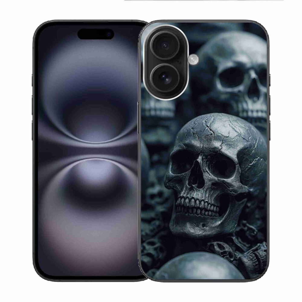 Zselés borítás mmCase iPhone 16-hoz - koponya 2