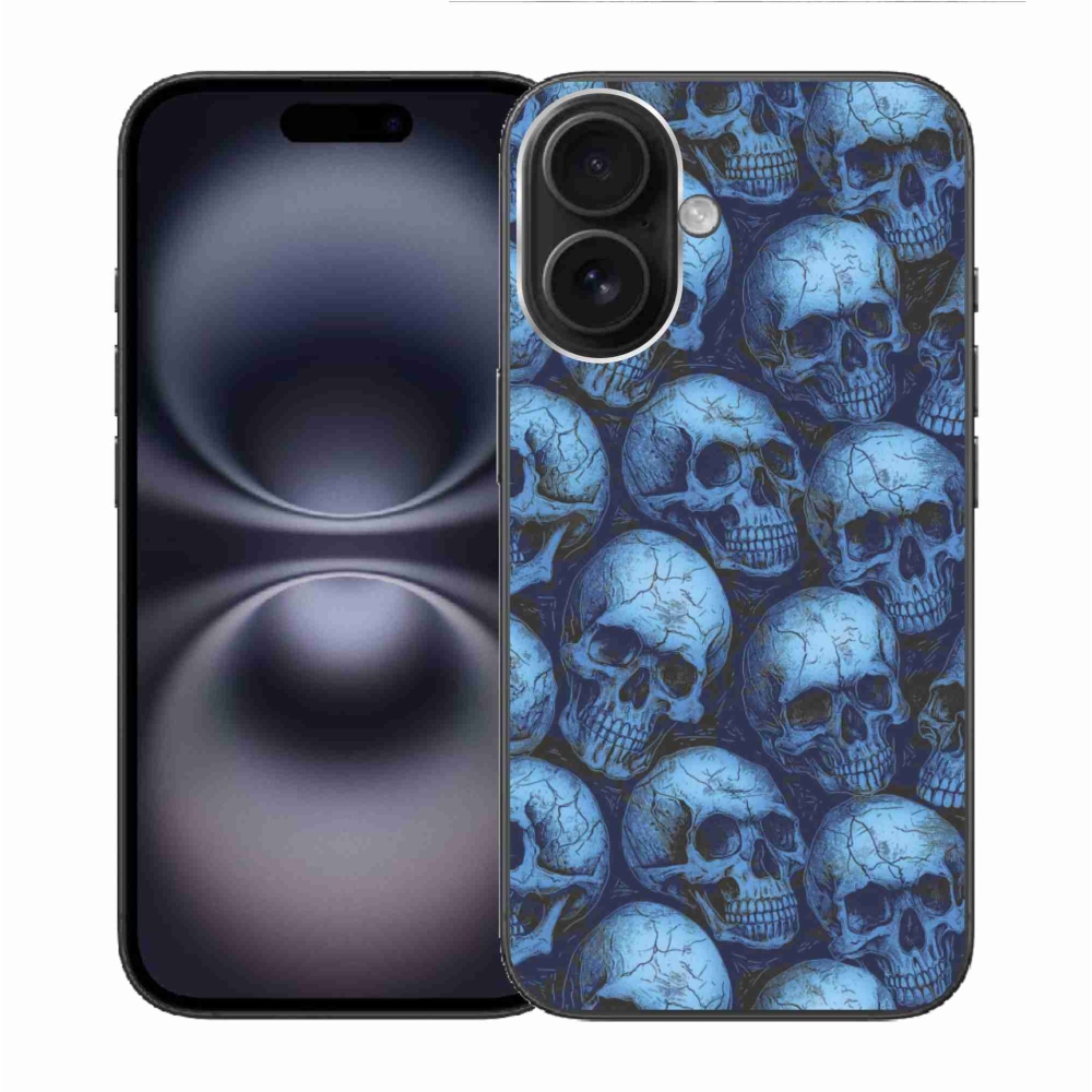 Zselés borítás mmCase iPhone 16 készülékhez - koponyák