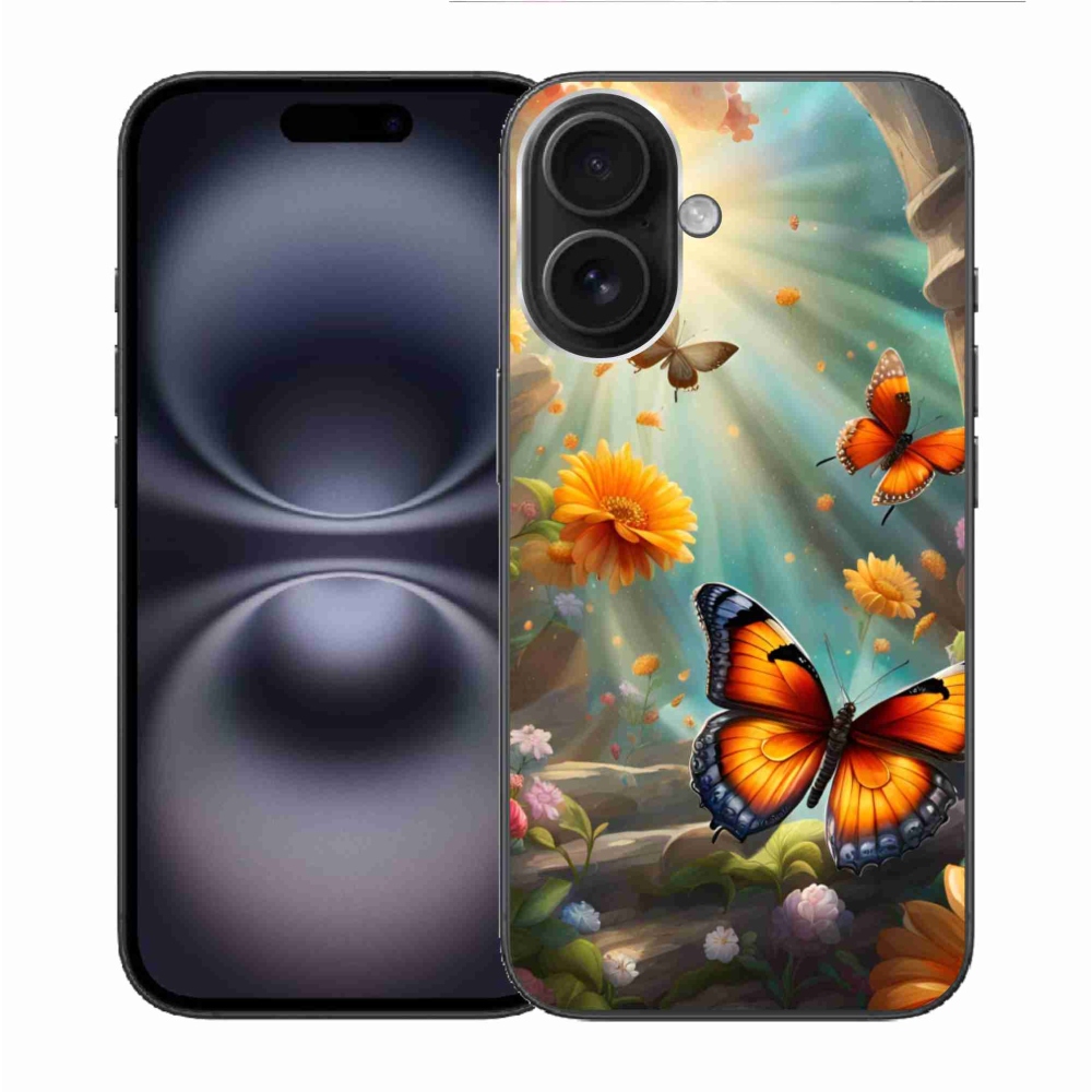 Zselés borítás mmCase iPhone 16 készülékhez - pillangókert 2