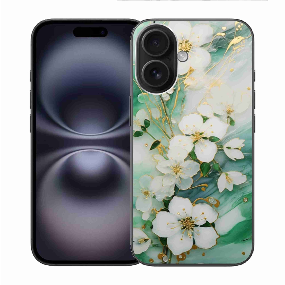 Gél borítás mmCase iPhone 16 készülékhez - finom virágok