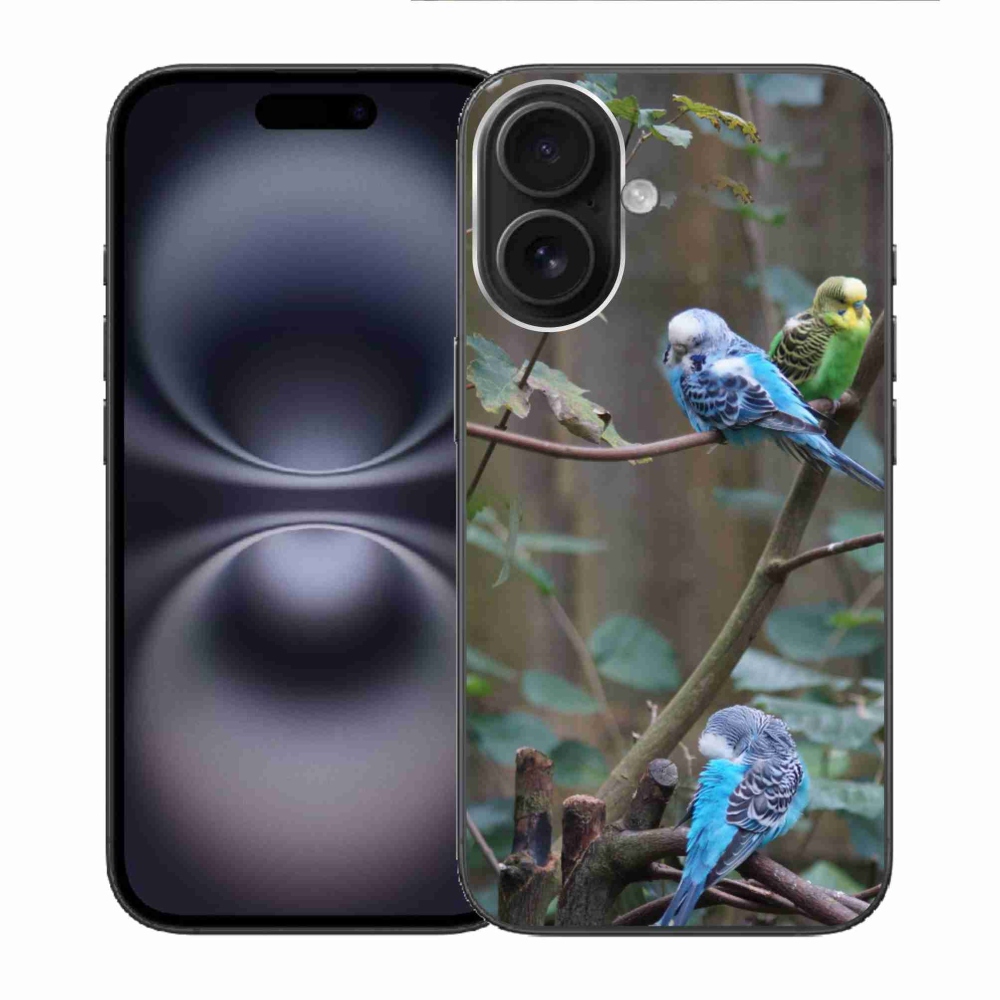 mmCase gél tok az iPhone 16-hoz – papagájok egy ágon