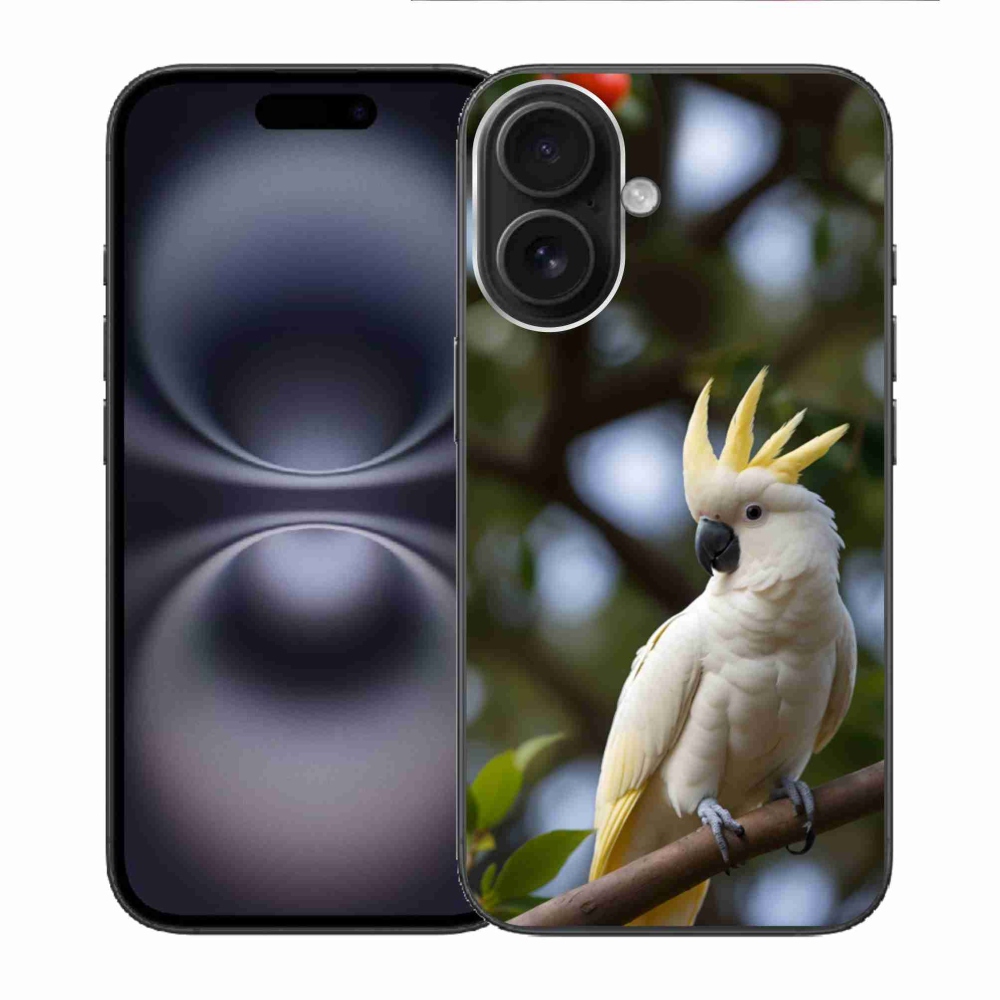mmCase gél tok az iPhone 16-hoz – kakadu papagáj 3
