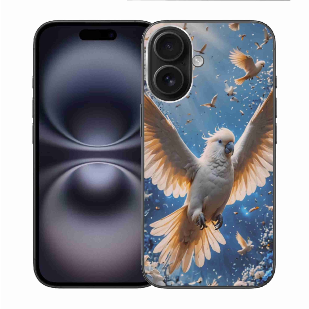 Zselés borítás mmCase iPhone 16 készülékhez - papagáj kakadu