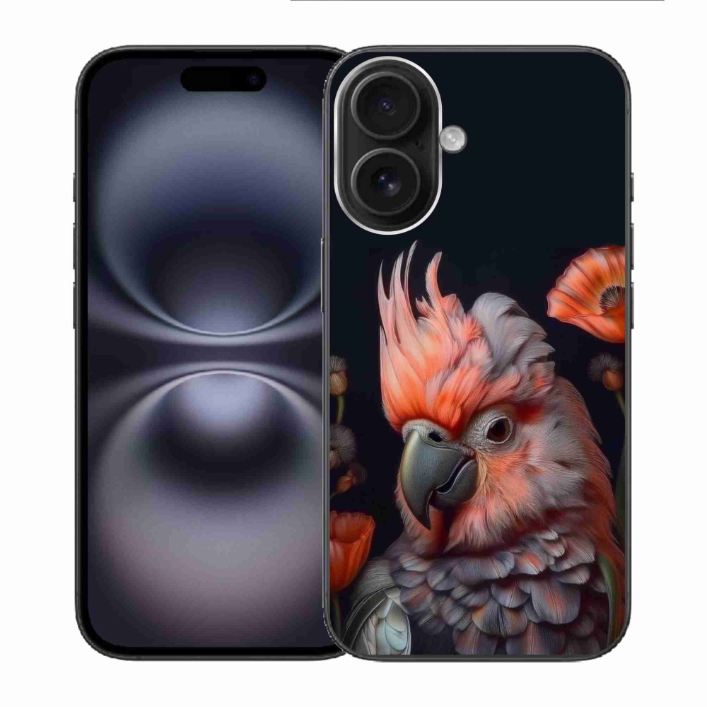 mmCase gél tok az iPhone 16-hoz – színes kakadu papagáj