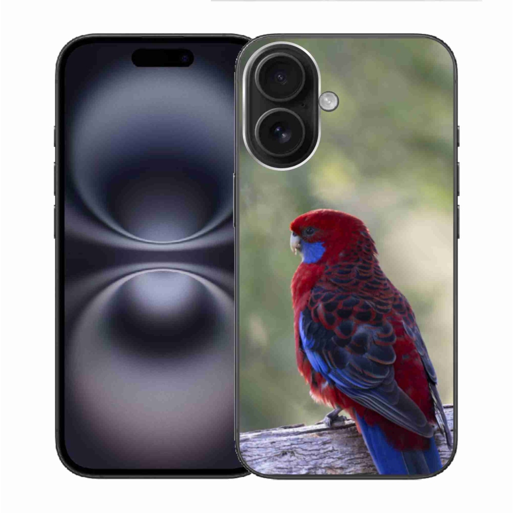 Zselés borítás mmCase iPhone 16 készülékhez - papagáj rózsa