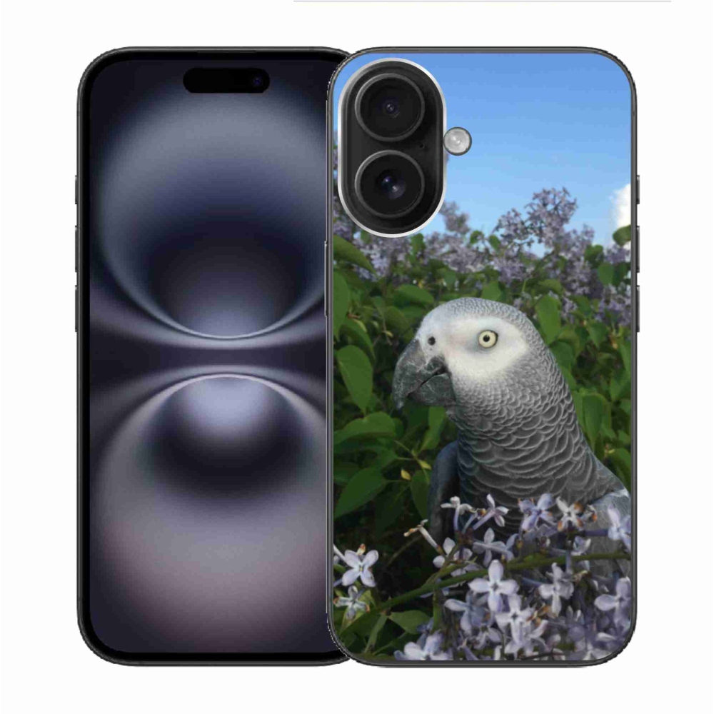 Zselés borítás mmCase iPhone 16 készülékhez - papagáj