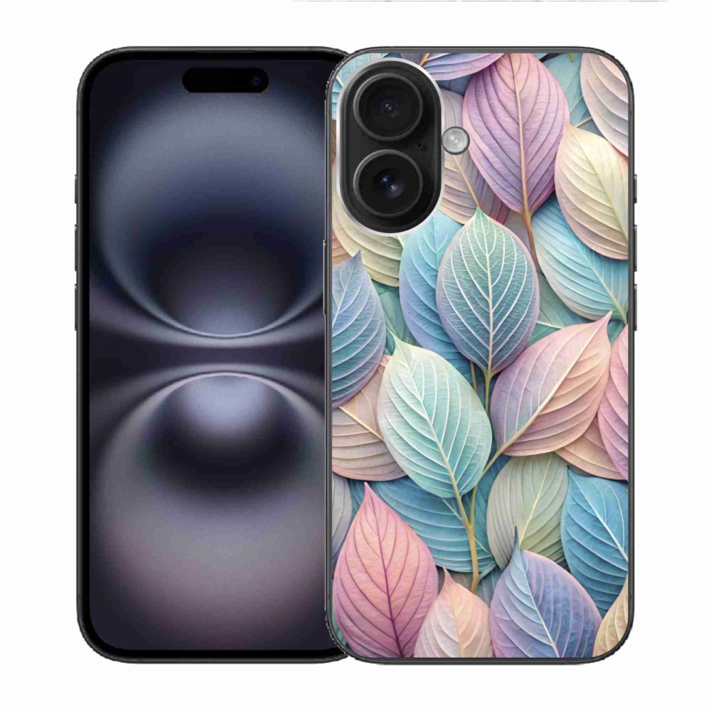 Zselés borítás mmCase iPhone 16 készülékhez - pasztell levelek