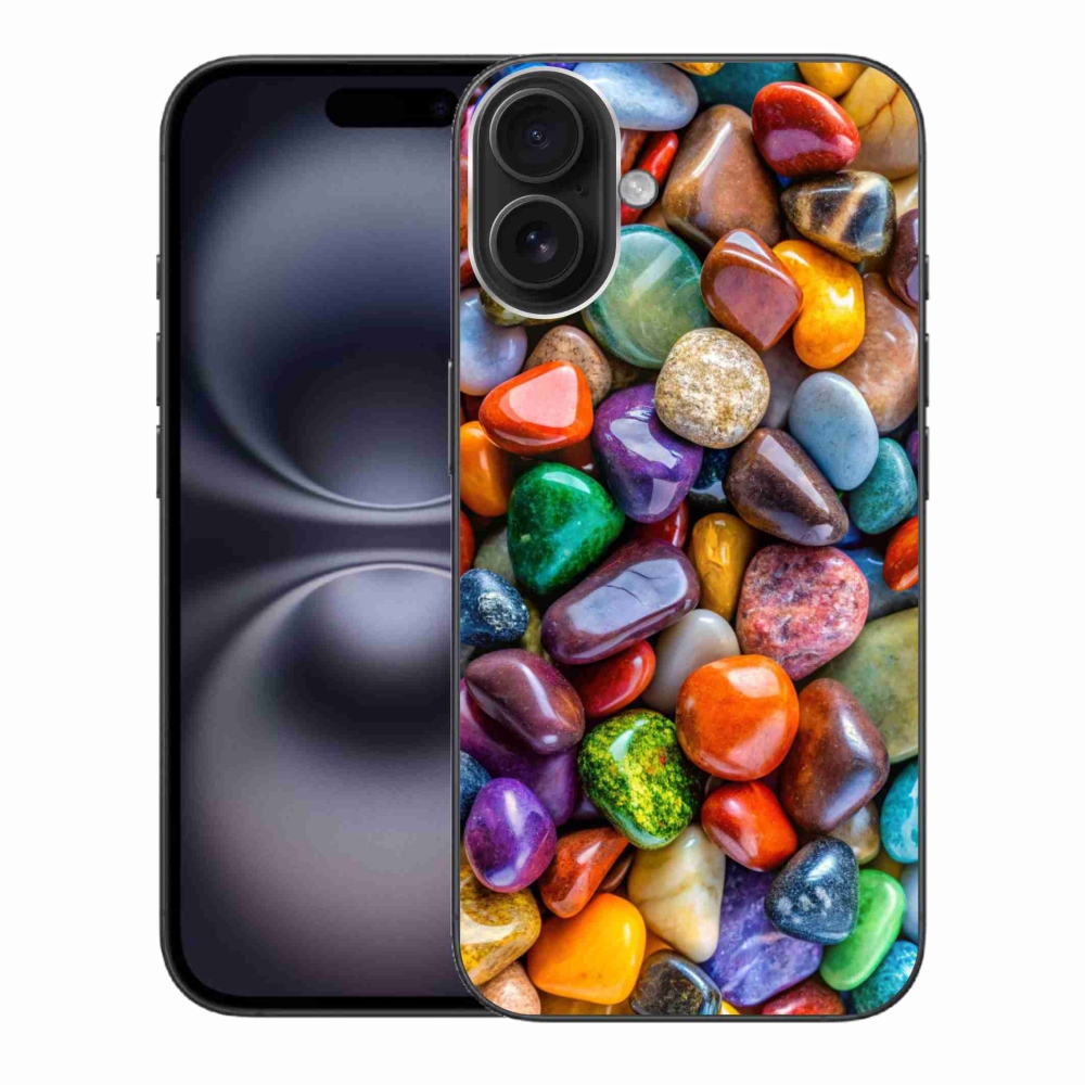 Zselés borítás mmCase iPhone 16 Plus készülékhez - színes strasszkövek