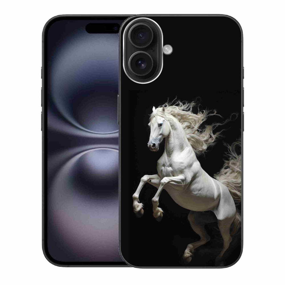 Gél borítás mmCase iPhone 16 Plus készülékhez - fehér ló 4