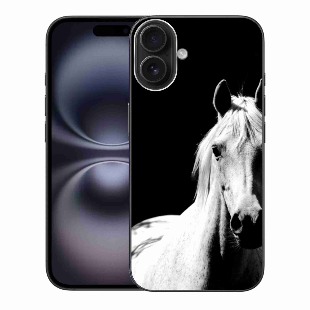 Gél borítás mmCase iPhone 16 Plus készülékhez - fehér ló 5