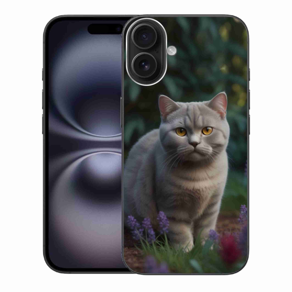 Zselés borítás mmCase iPhone 16 Plus készülékhez - brit macska