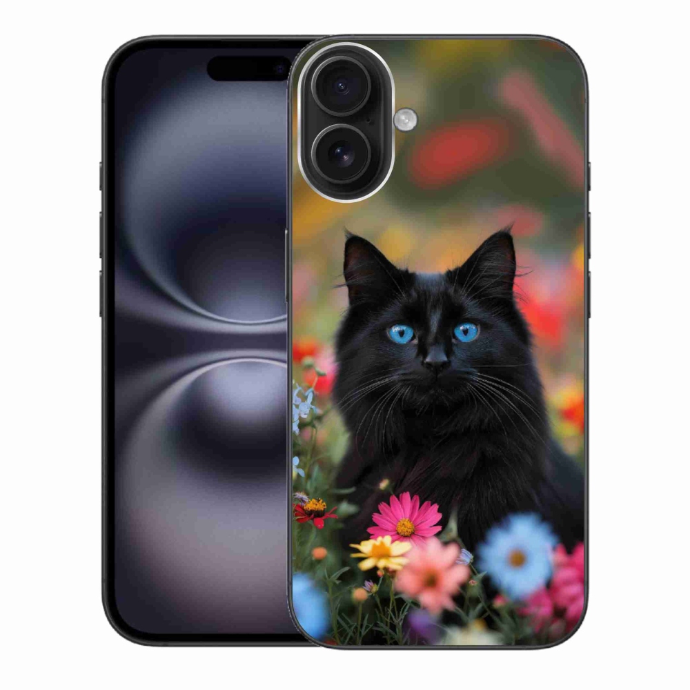 mmCase gél tok az iPhone 16 Plus-hoz – fekete cica 4