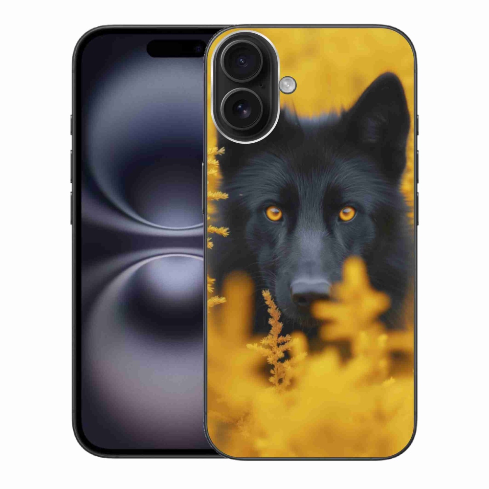 Zselés borítás mmCase iPhone 16 Plus készülékhez - fekete farkas 2