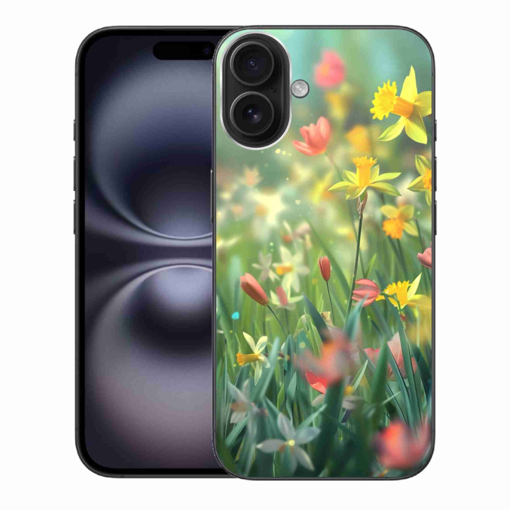 Gél borítás mmCase iPhone 16 Plus készülékhez - tavaszi virágok