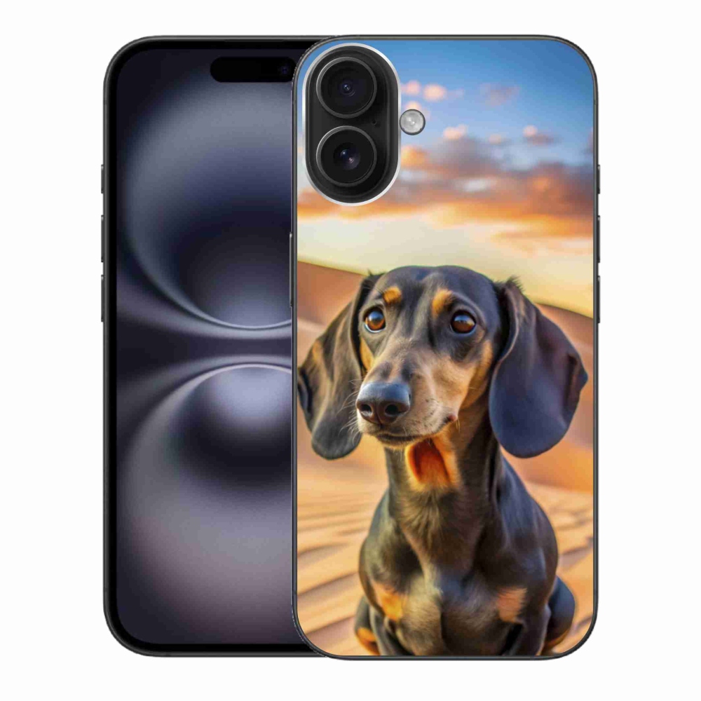 Zselés borítás mmCase iPhone 16 Plus készülékhez - tacskó 3