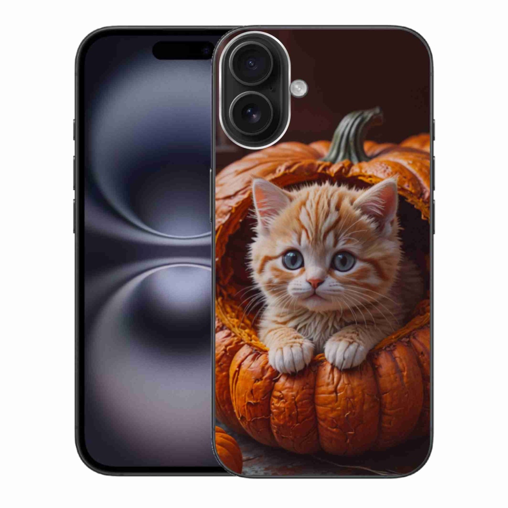 Zselés borítás mmCase iPhone 16 Plus készülékhez - cica és tök 2