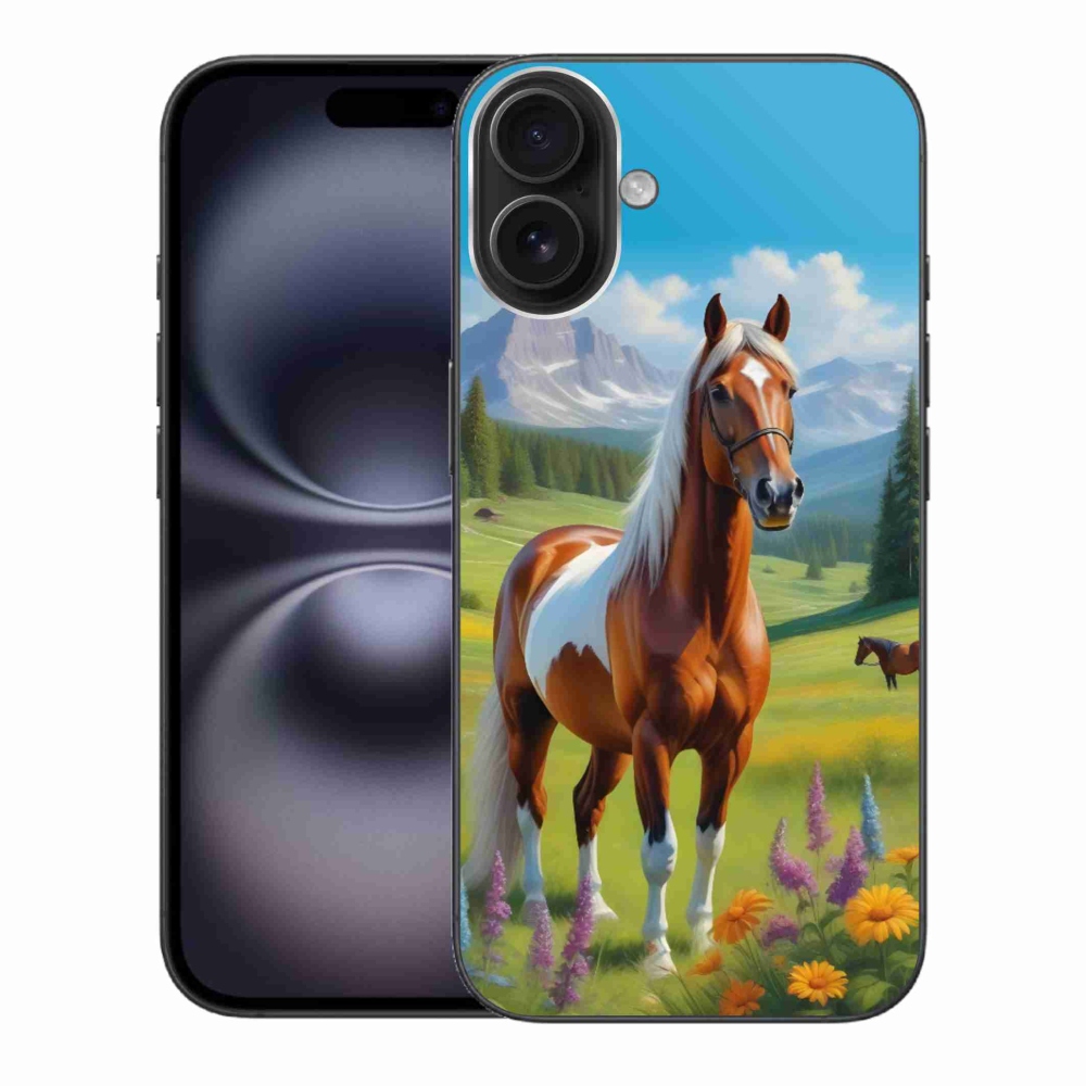 mmCase gél tok az iPhone 16 Plus-hoz – ló a réten