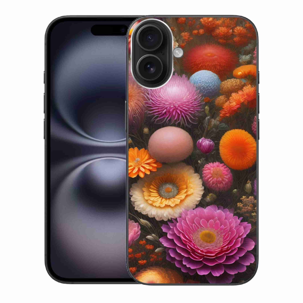 Gél borítás mmCase iPhone 16 Plus készülékhez - virágos kompozíció