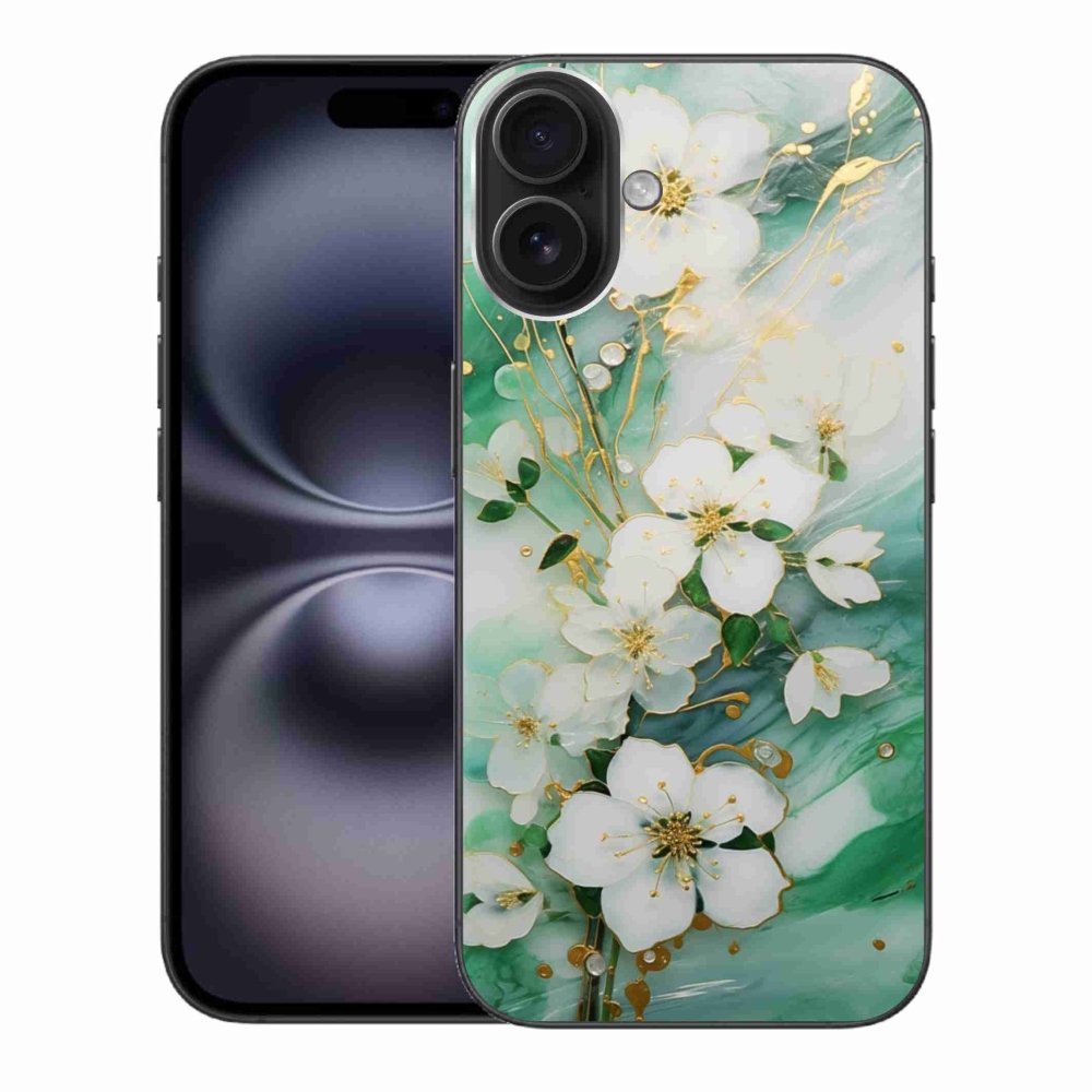 Zselés borítás mmCase iPhone 16 Plus készülékhez - finom virágok
