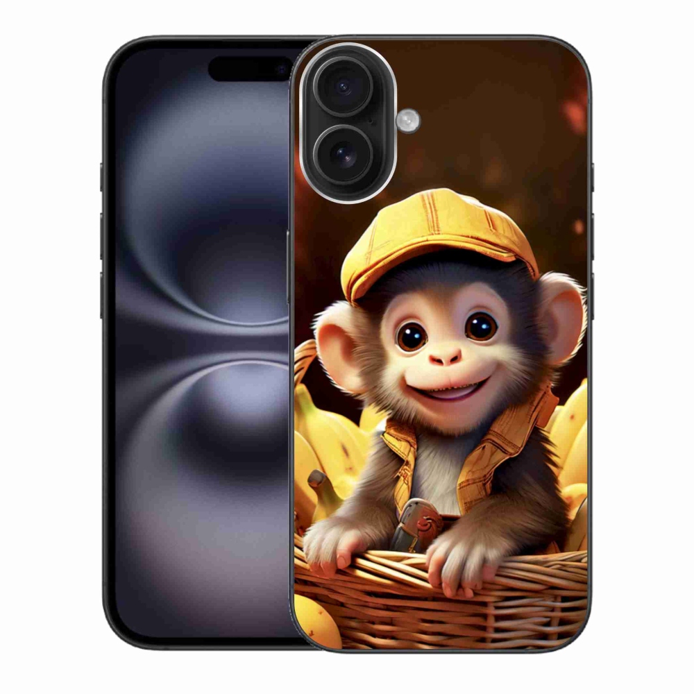 mmCase gél tok az iPhone 16 Plus-hoz – majom a kosárban