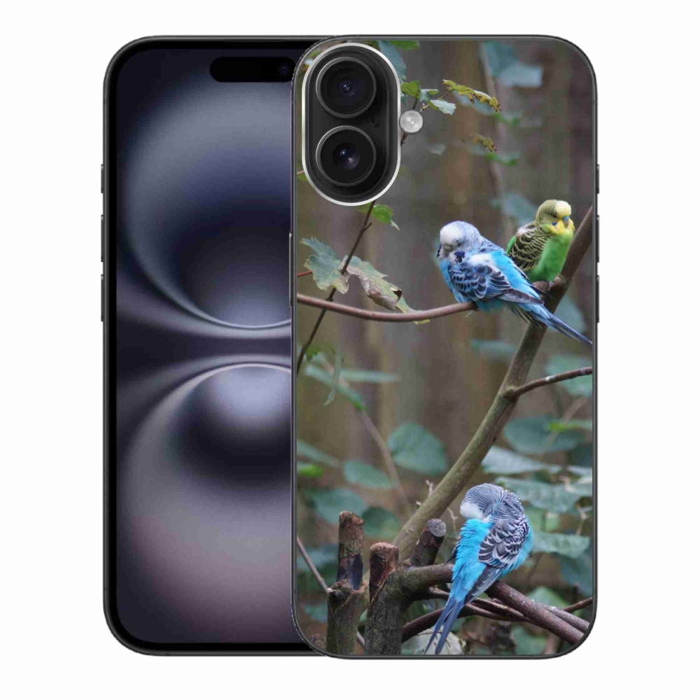 mmCase gél tok az iPhone 16 Plus-hoz – papagájok egy ágon