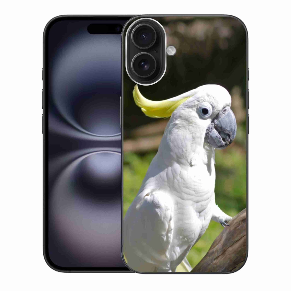 Zselés borítás mmCase iPhone 16 Plus készülékhez - papagáj kakadu 2