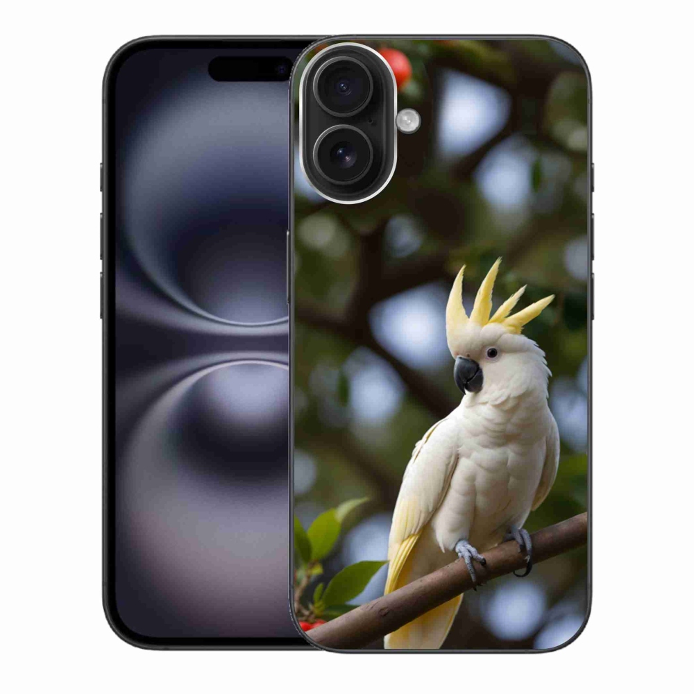 mmCase gél tok az iPhone 16 Plus-hoz – kakadu papagáj 3
