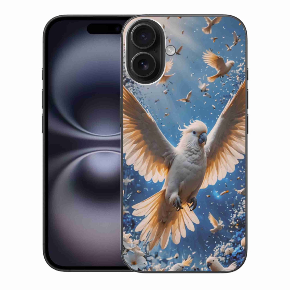 Zselés borítás mmCase iPhone 16 Plus készülékhez - papagáj kakadu