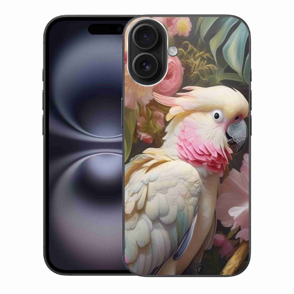 Zselés borítás mmCase iPhone 16 Plus készülékhez - papagáj kakadu rózsaszín 2