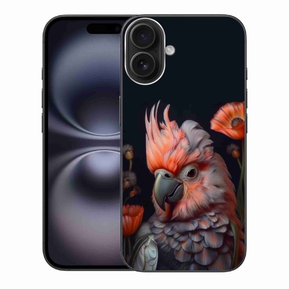 mmCase gél tok az iPhone 16 Plus-hoz – színes kakadu papagáj