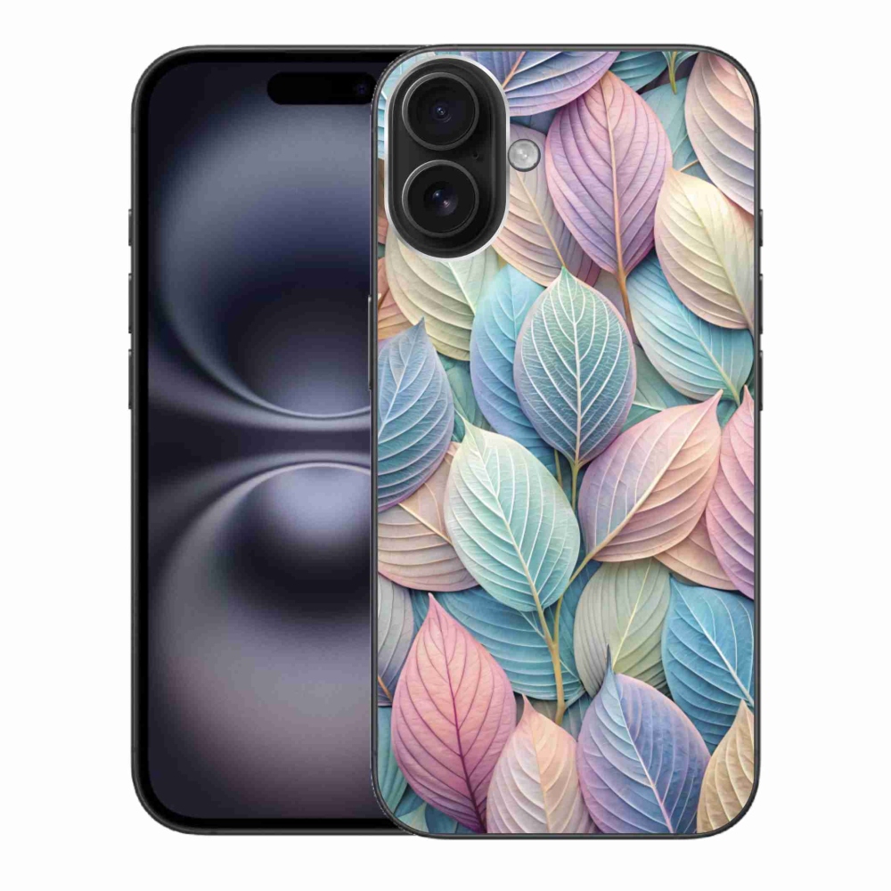 Zselés borítás mmCase iPhone 16 Plus készülékhez - pasztell levelek