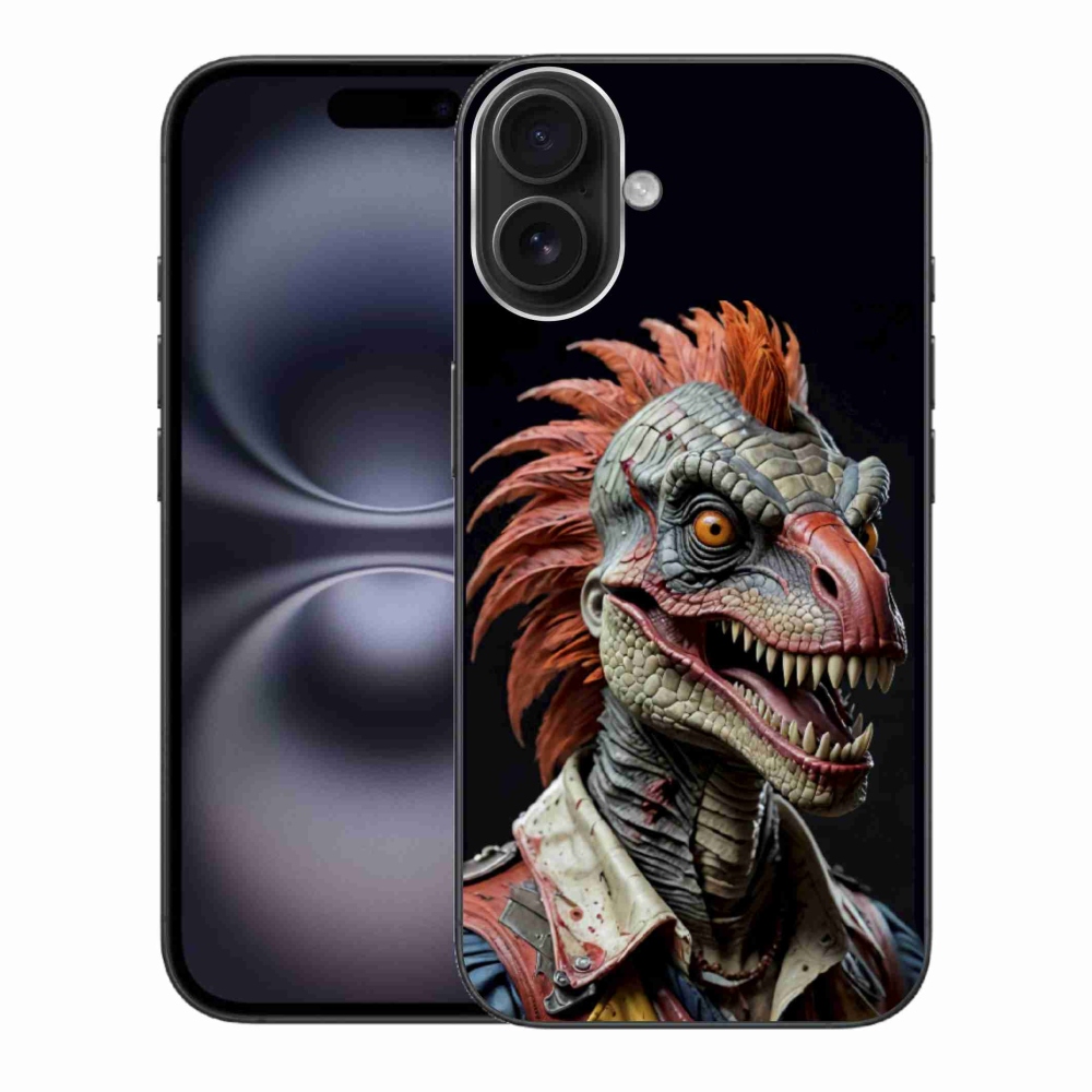 mmCase gél tok az iPhone 16 Plus-hoz – punk dinoszaurusz