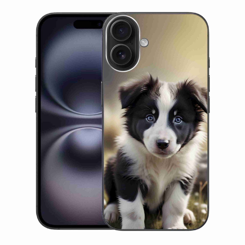 mmCase gél tok az iPhone 16 Plus-hoz – aranyos border collie