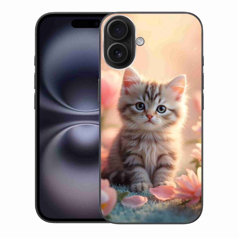 Gél borítás mmCase iPhone 16 Plus készülékhez - aranyos cica 8