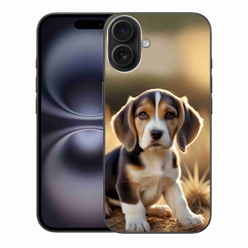 mmCase gél tok az iPhone 16 Plus-hoz – aranyos beagle