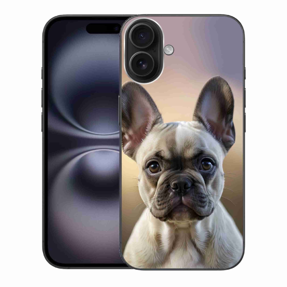 mmCase gél tok az iPhone 16 Plus-hoz – aranyos francia buldog
