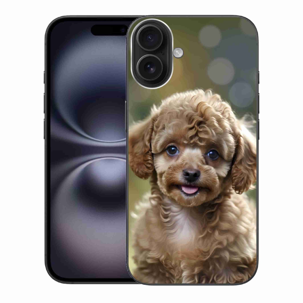 mmCase gél tok az iPhone 16 Plus-hoz – aranyos pudli